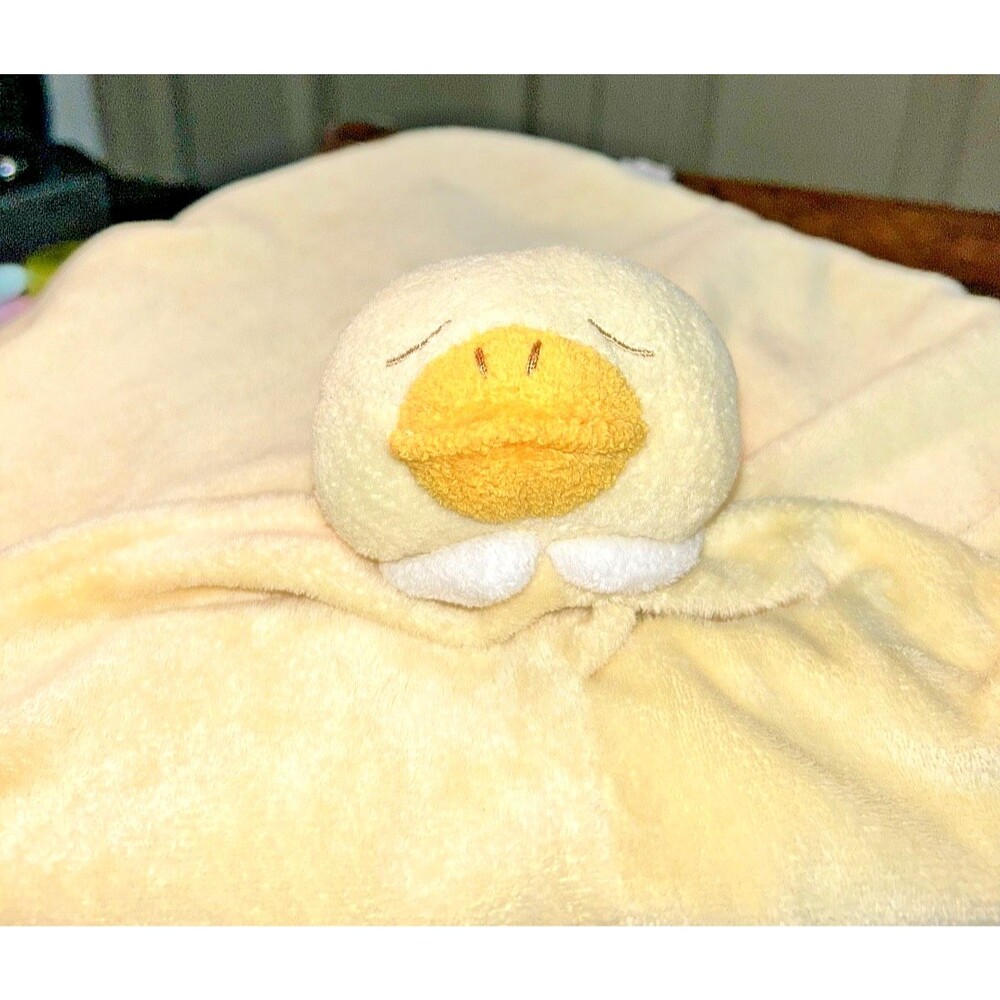 Angel Dear Plush 16" Yellow Duck Duckie Baby Security Blanket Knotted Toy Lovey
